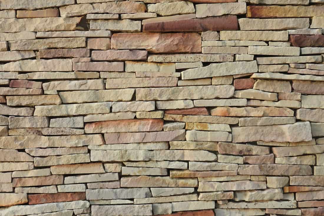 Wall made of decorative sandstones