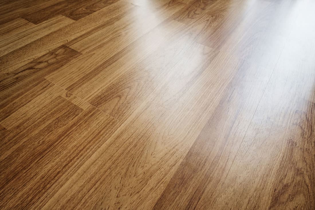 Wood laminated floor texture with reflection light
