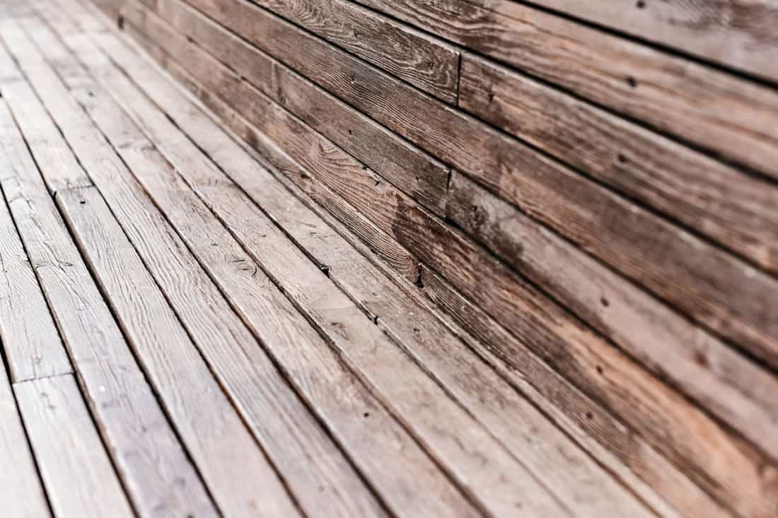 brown old wood on the outdoor, old wooden deck on the park