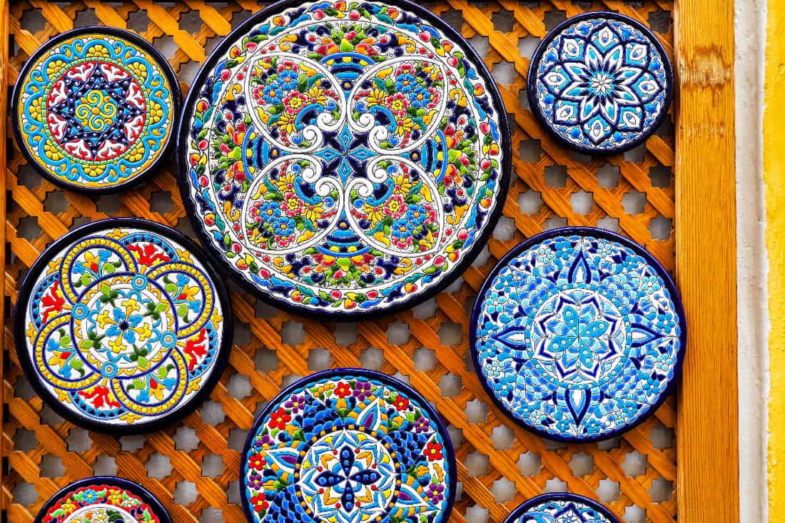 Beautiful colorful ceramic plate