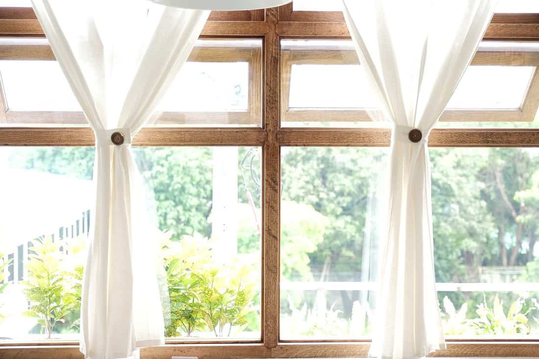 Marvelous Magnets - White Curtain Wood Window Frame