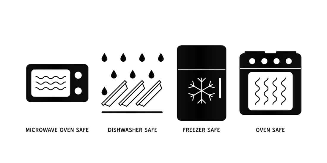 Microwave oven safe vector outline icon. 