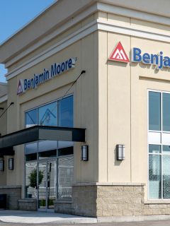 Outside view of a Benjamin Moore store, Does Lowe's Or Home Depot Sell Benjamin Moore Paint?