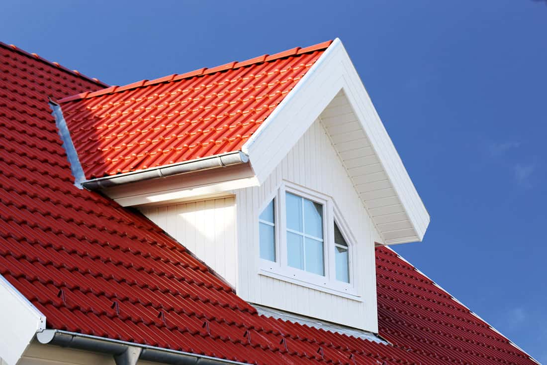 Red tiled roof with dormer