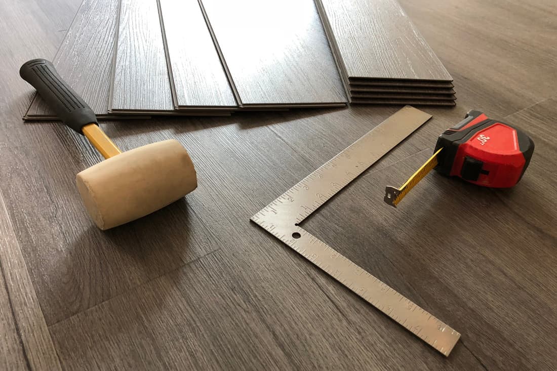 interior installation luxury vinyl floor and flooring tool
