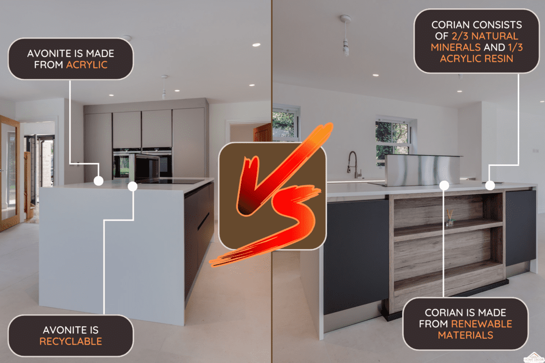 Brand new luxury kitchen with built in appliances and cupboards including wine fridge and peninsular unit housing hob - Avonite Vs Corian Which Countertop Material To Choose