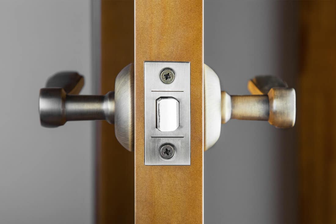 Door Latch classic door knob close up