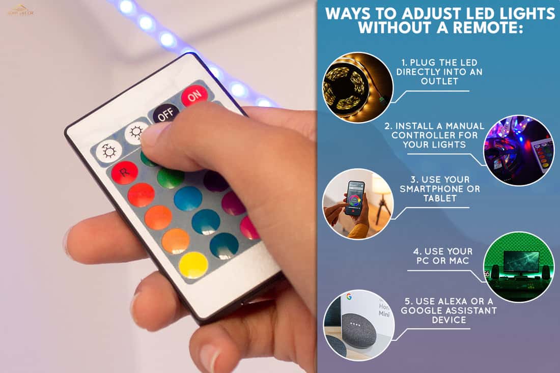 A hand holding a LED strip remote control, Lost Remote For LED Lights! How To Turn On/Off Or Change Colors Without It?