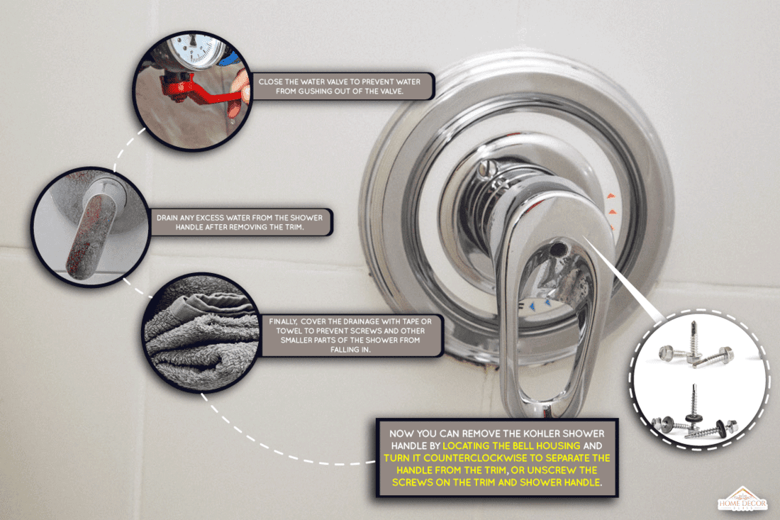 Bath control heat or cold , drops water on the shower valve handle, How To Remove A Kohler Shower Handle [Step By Step]