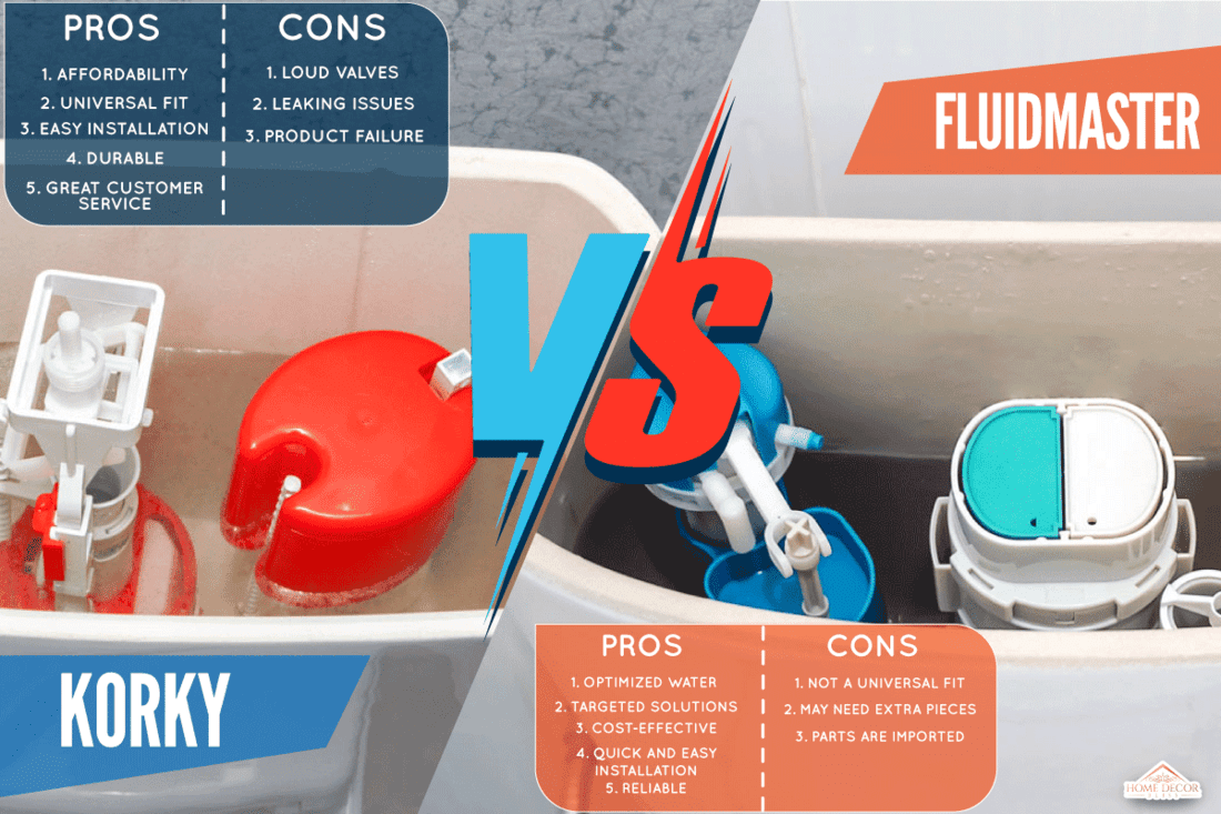 Two toilet water drainer, Korky Vs Fluidmaster Pros & Cons: Which To Choose For Your Next Toilet?