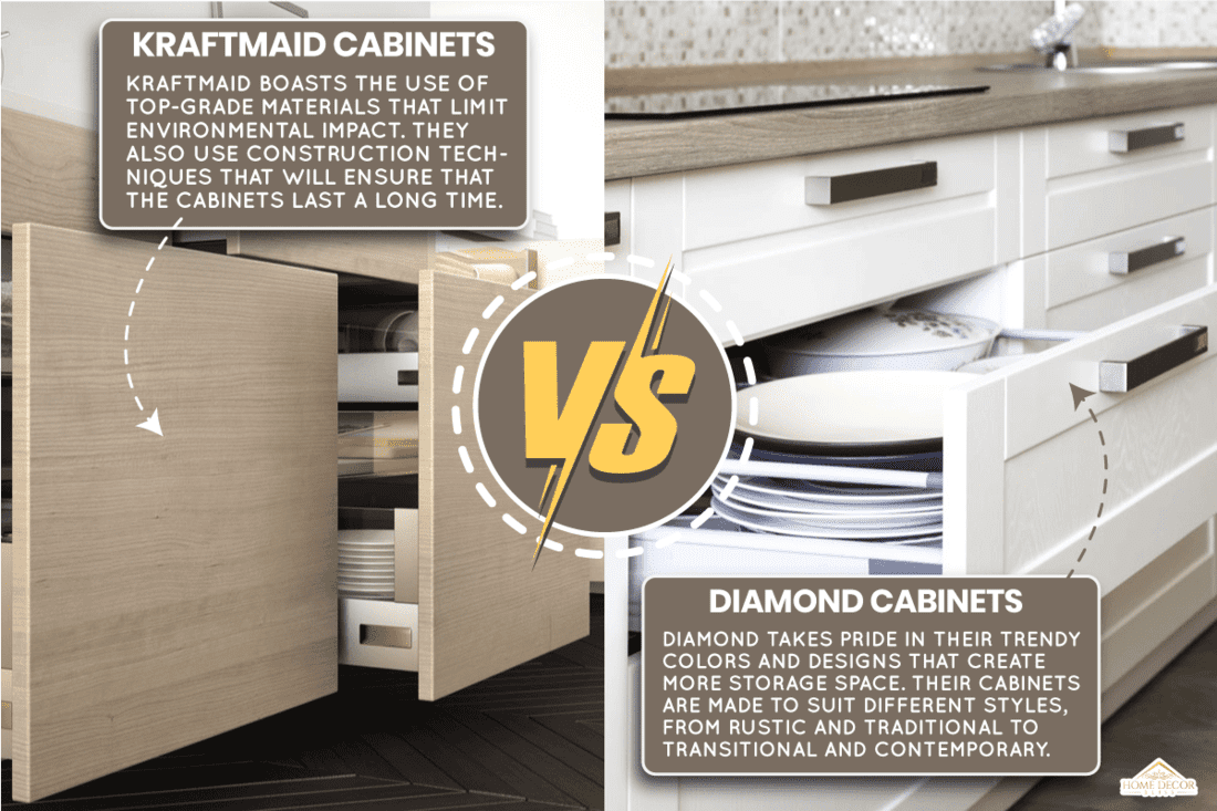 Difference in semi custom made cabinets between diamond cabintry and kraftmaid, Kraftmaid Vs Diamond Cabinets: Which Is Better For Your Home Project?