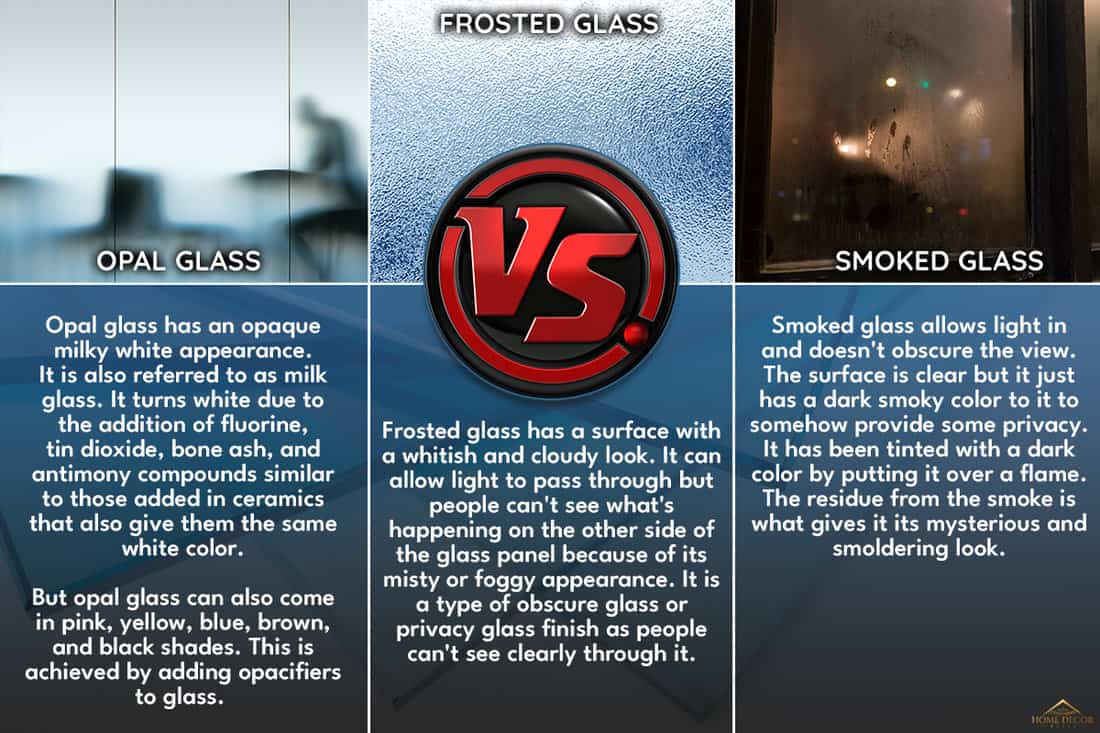 Sheets of factory manufacturing tempered clear float glass panels cut to size, Opal Glass Vs Frosted Glass Vs Smoked Glass: What'S Different? Which To Choose?