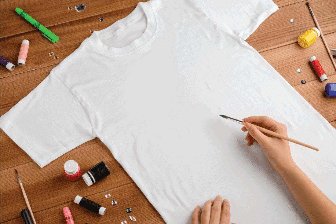 Painting on a blank white t-shirt. How To Seal Acrylic Paint On Fabric To Keep It Permanently