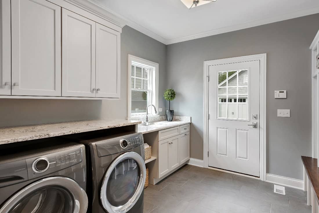 Perfect laundry room and mud room combination