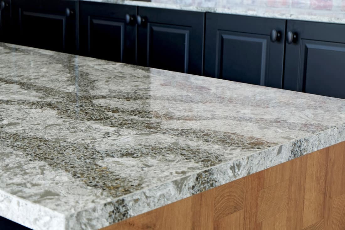 Quartz countertop photographed in a modern kitchen