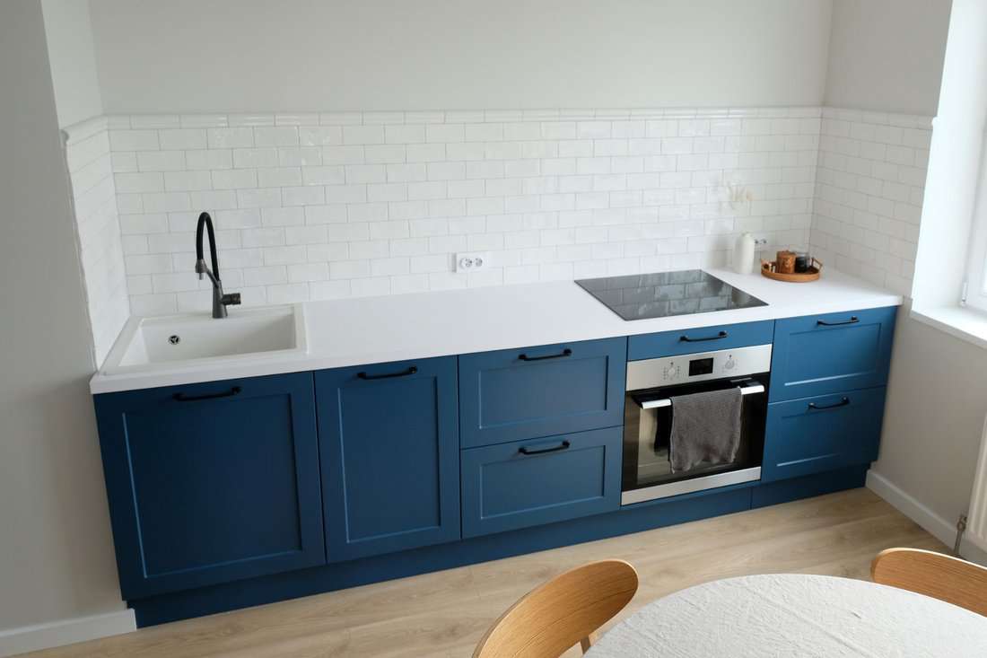 Scandinavian style blue kitchen furniture