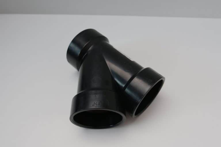 This is a sanitary tee used in plumbing drain system, a PVC fitting - a draining wye pipe, angle 45 - Sanitary Tee Vs Wye Pipes Uses &amp Differences