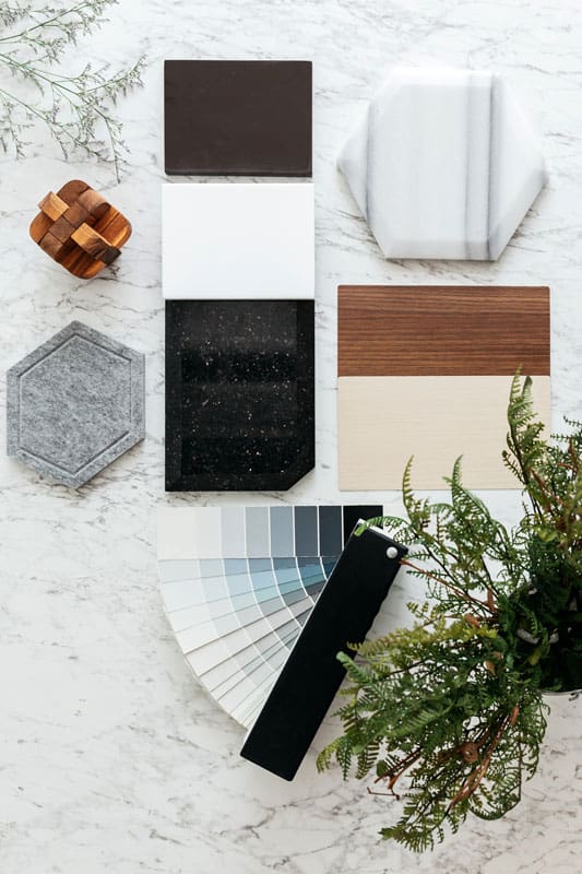Top view of Material Selections including Granite tile