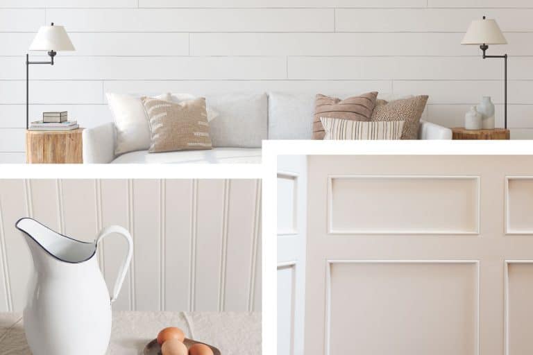 collab photos of Shiplap, Wainscoting, Beadboard designs for interiors for house, Shiplap Vs. Wainscoting Vs. Beadboard: What Are The Differences?