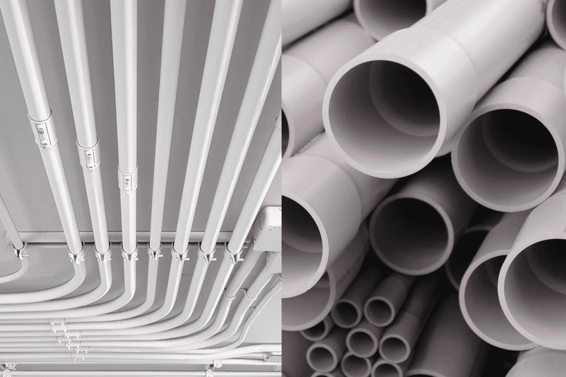 difference in size and color and weight between Schedule 40 pvc pipe and 80 conduit
