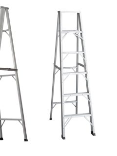 ladder isolated on white - Gorilla Ladder Vs Little Giant Vs Werner: Pros, Cons, & Major Differences