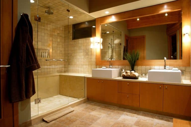 Luxury bathroom estate home shower, Pros And Cons Of Lighted Bathroom Mirrors [Inc. LED]
