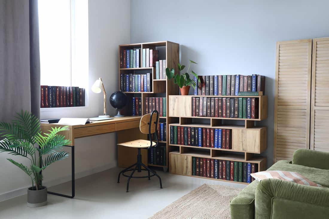 shelf-unit-books-stylish-workplace-home