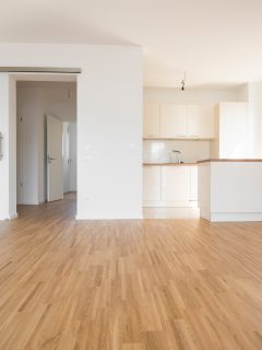 empty flat with wooden beech flooring, Which Way Should Wood Floors Run In A Hallway?