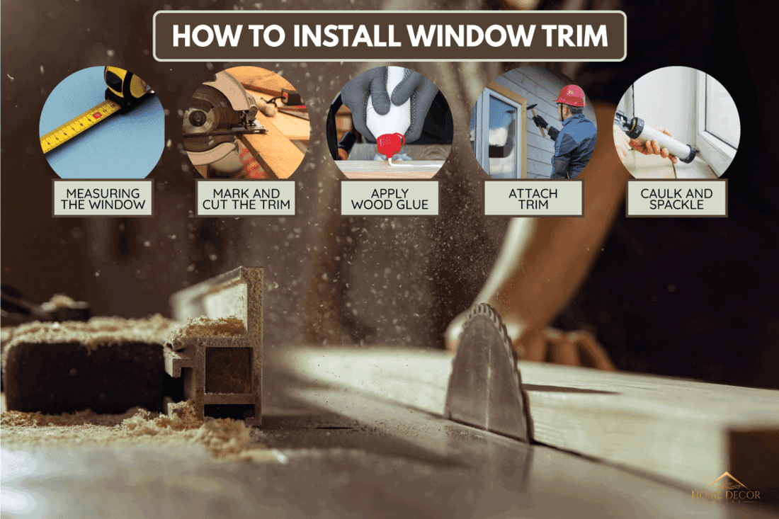 A man cuts wood on a circular saw in a joinery. How Wide Should Window Trim Be