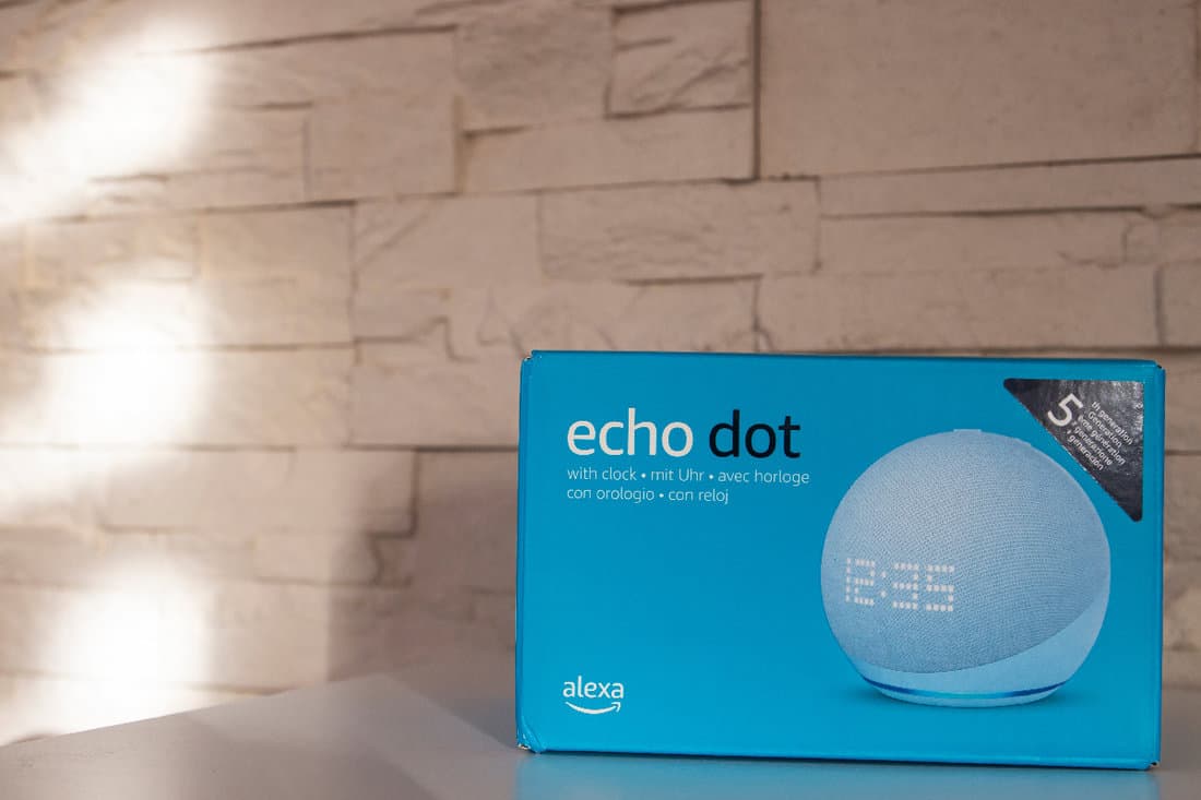 Amazon echo dot 5th generation on the box