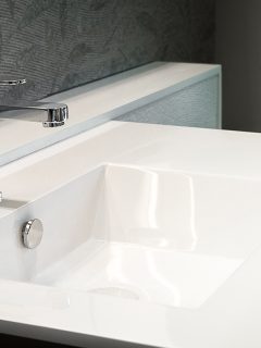 Bathroom interior with sink and faucet, How To Convert A Two Handle To Single Handle Bathroom Sink Faucet