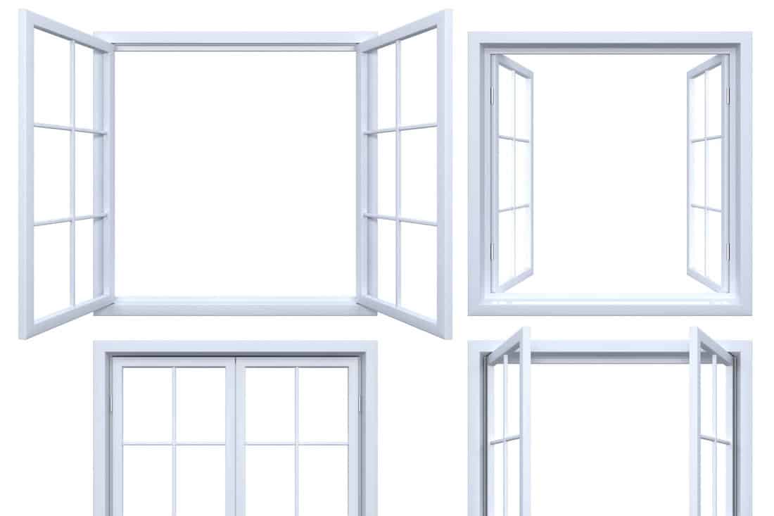 Collection of isolated window frames