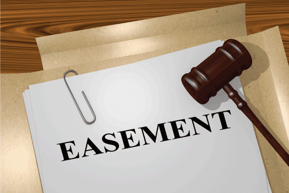Easement title on a legal document 