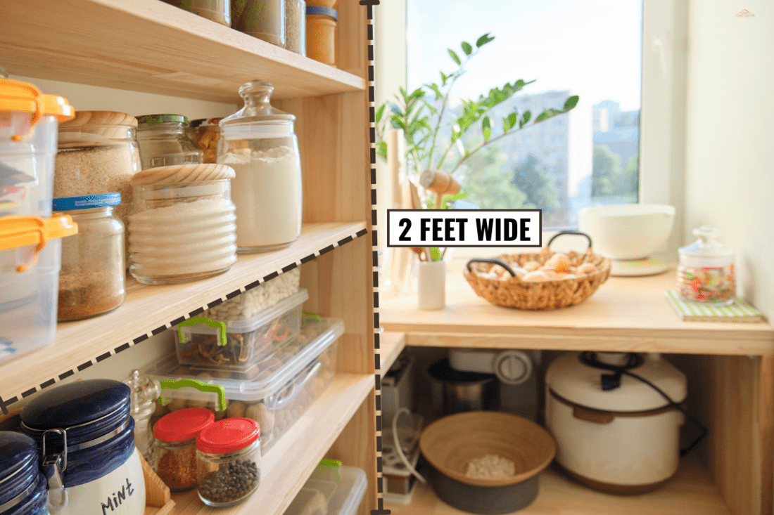 Food kitchen pantry for covid-19 quarantine. - How Wide Should Pantry Shelves Be?