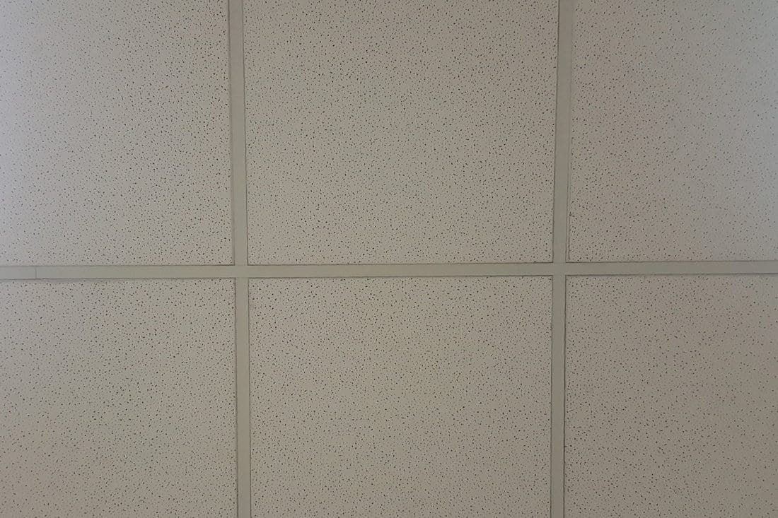 Gray dropped ceiling
