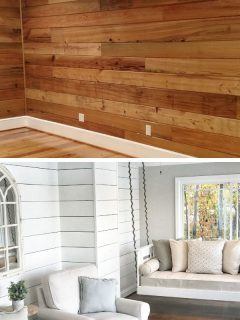 Hand selected heart pine flooring with cypress siding; stained with clear polyurethane. - Car Siding Vs Shiplap: What's The Difference?