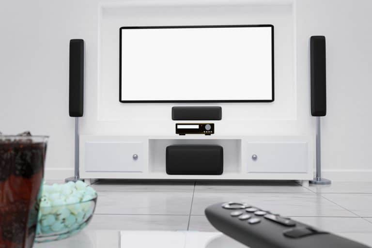 Home Theater and TV screen in the living room. Big wall screen TV and Audio equipment, How To Remove Protected Mode From Sony Home Theatre [Step By Step Guide]