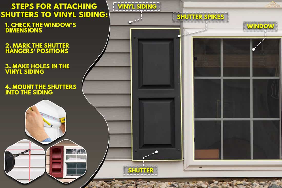 A two pane vinyl window with shutters on a vinyl siding house, How To Remove Shutters From Vinyl Siding [Step By Step Guide]