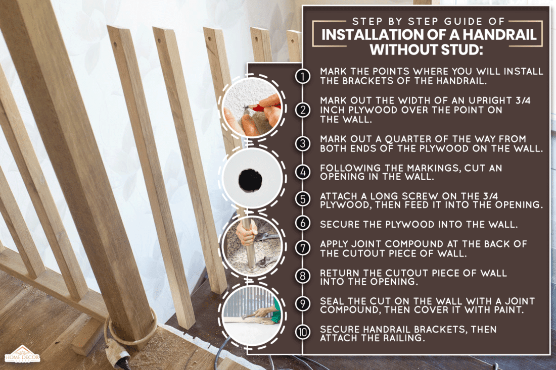 Stairs renovtion. handrails renovation, How To Install A Handrail Without Studs [Step By Step Guide]