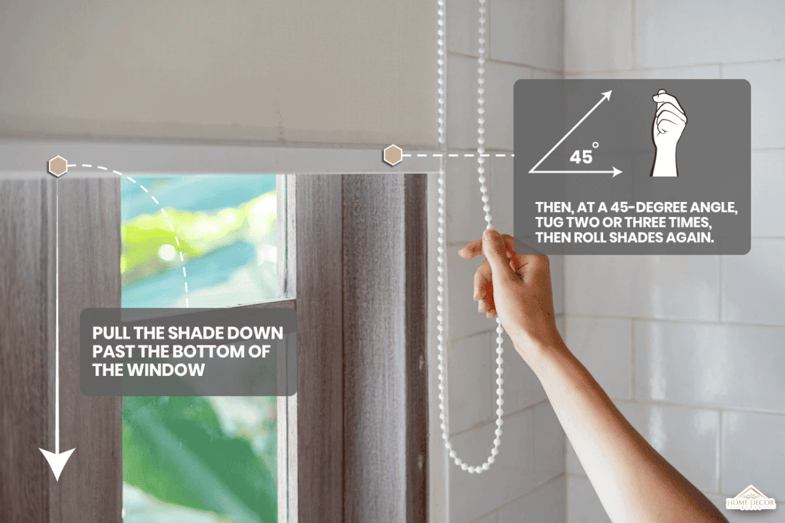 Concept of lighting range control. Cropped view of woman pull rope and closed modern white jalousie, How To Repair Levolor Cordless Cellular Shades [Quickly & Easily]