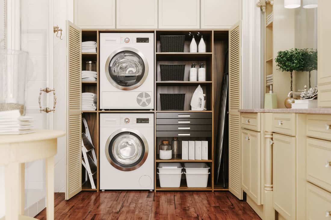 Interior Of A Modern Laundry Room