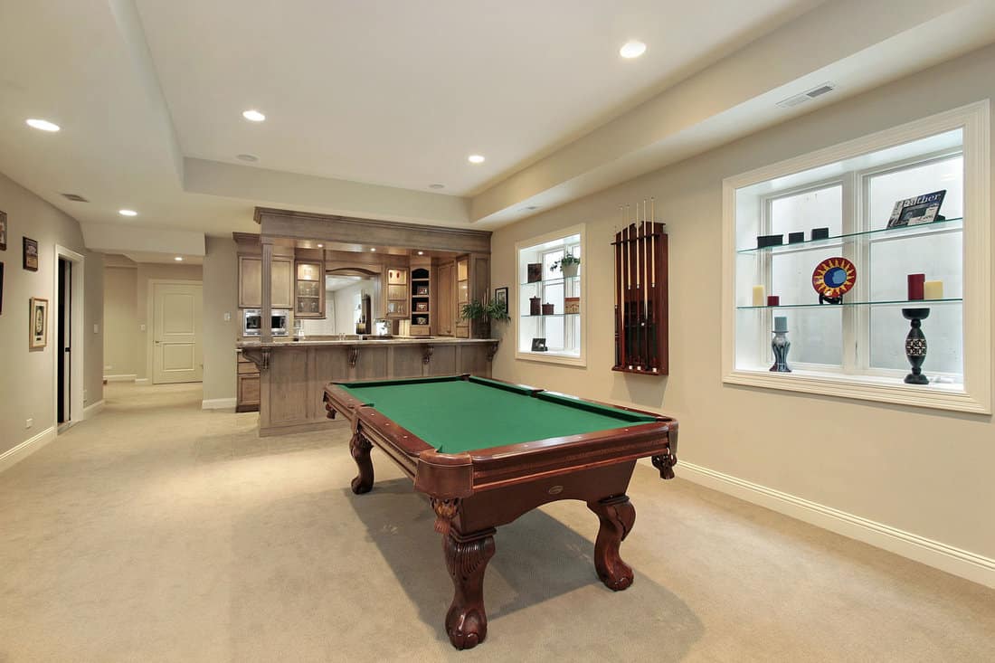 Lower level with pool table 