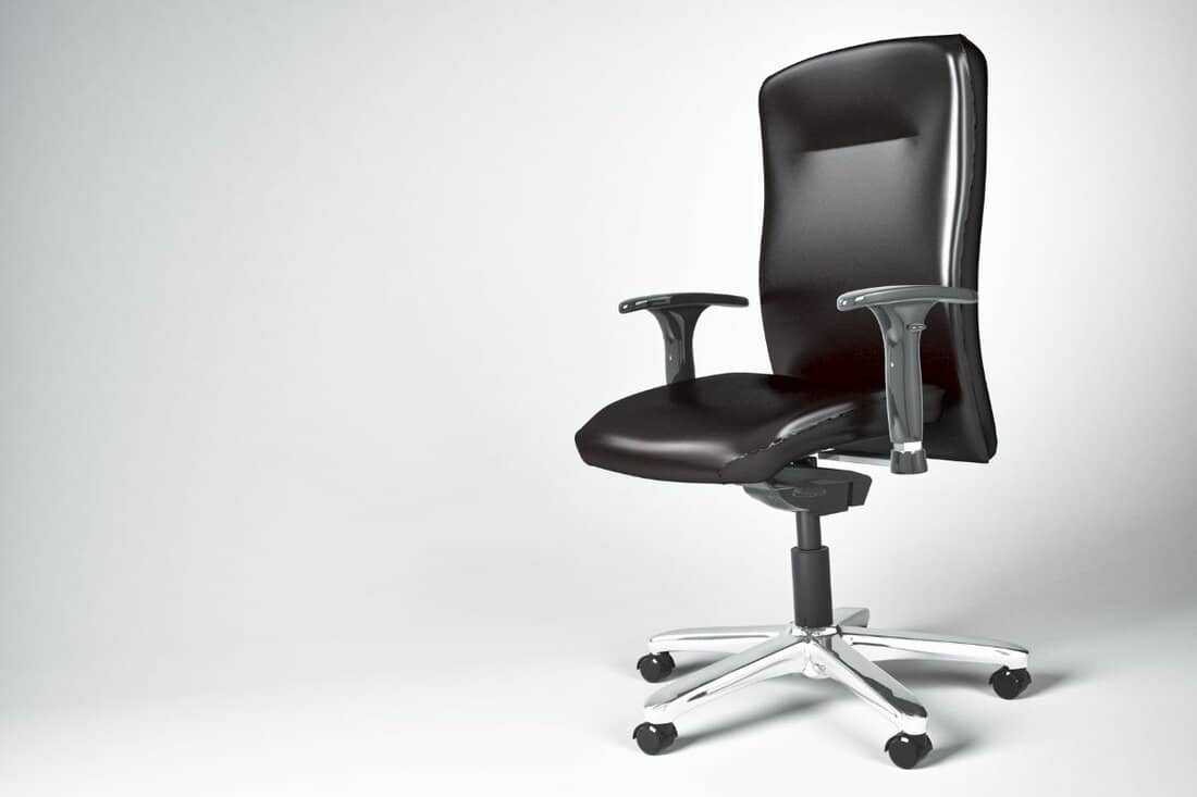 Office chair isolated in gray background