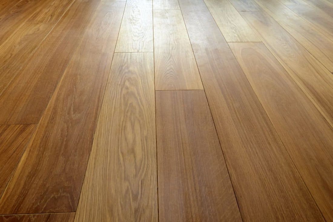 Perspective of Hardwood floor in close up