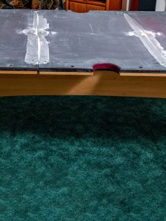 Pool table with the felt removed exposing the slate, Can You Paint A Pool Table?