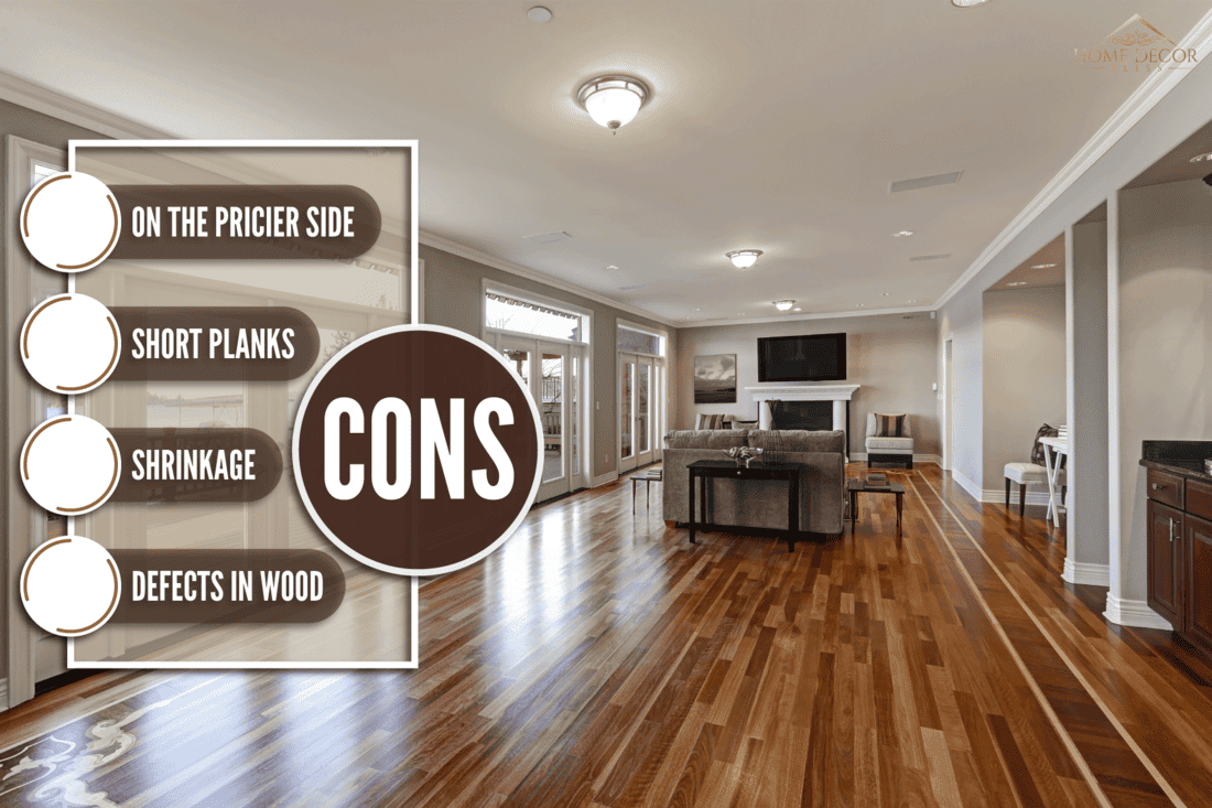 luxury spacious family room interior wall, Pros & Cons Of Acacia Hardwood Flooring [Considerations For Homeowners]