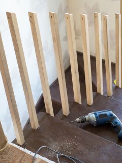 Stairs and handrails renovation, How To Install A Handrail Without Studs [Step By Step Guide]