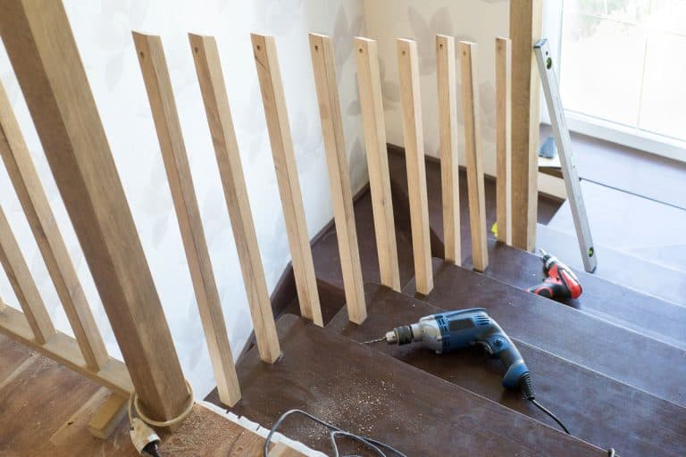 Stairs and handrails renovation, How To Install A Handrail Without Studs [Step By Step Guide]