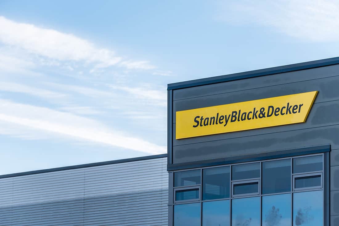 Stanley Black And Decker Builders Merchant logo sign