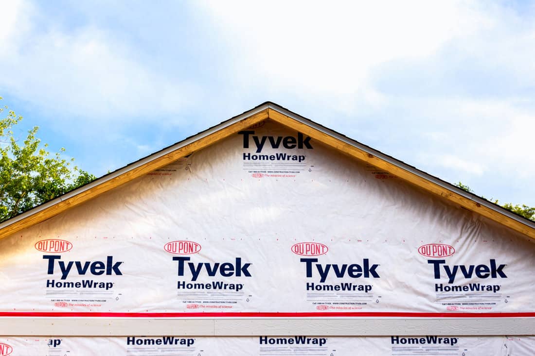 Tyvek HomeWrap used for a house